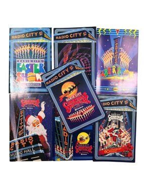 7 pcs Radio City Music Hall Program Lot Featuring Easter Show & Christmas Specta